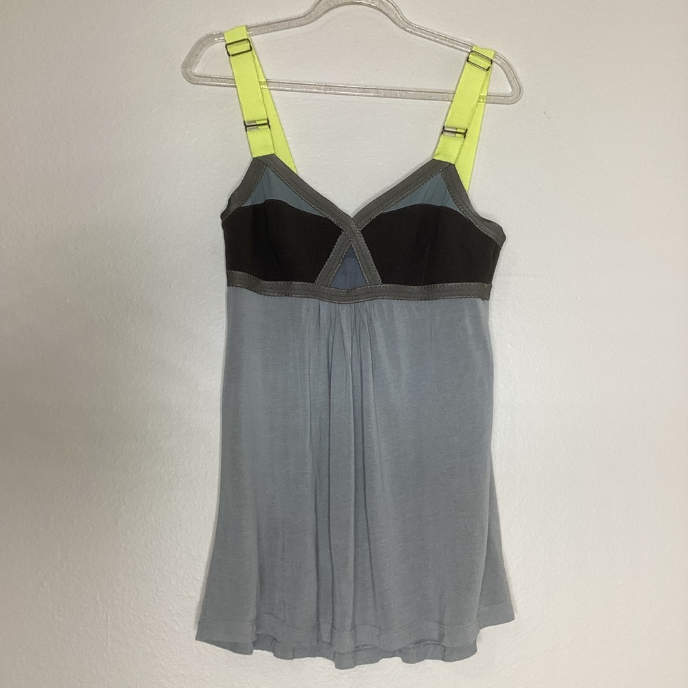 VPL Convexity Breaker Tank Top Grey Yellow M